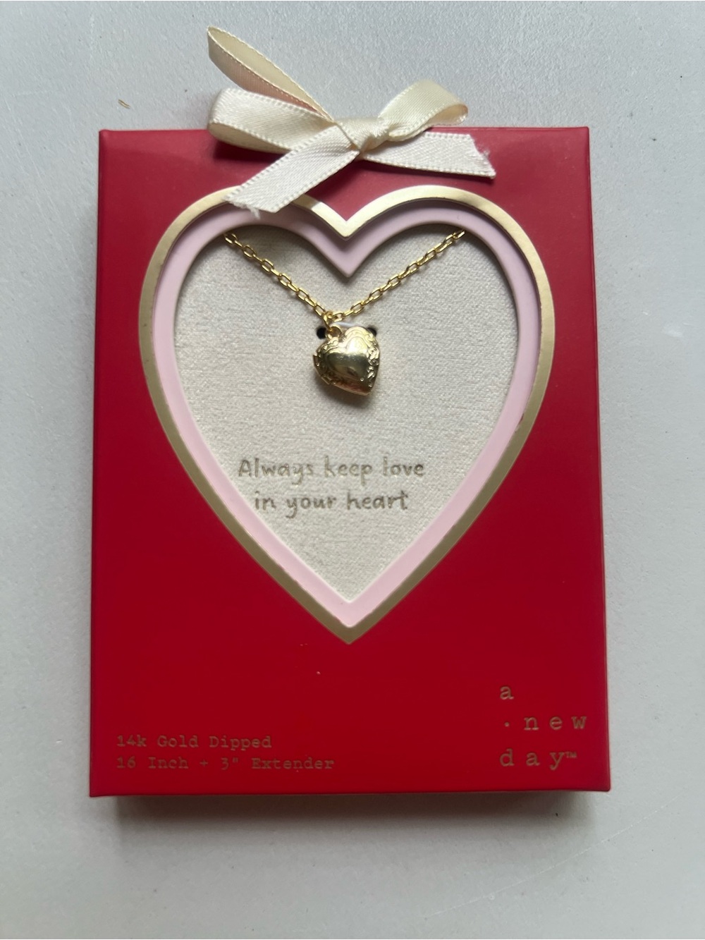 a new day Gold Heart Pendant Necklace